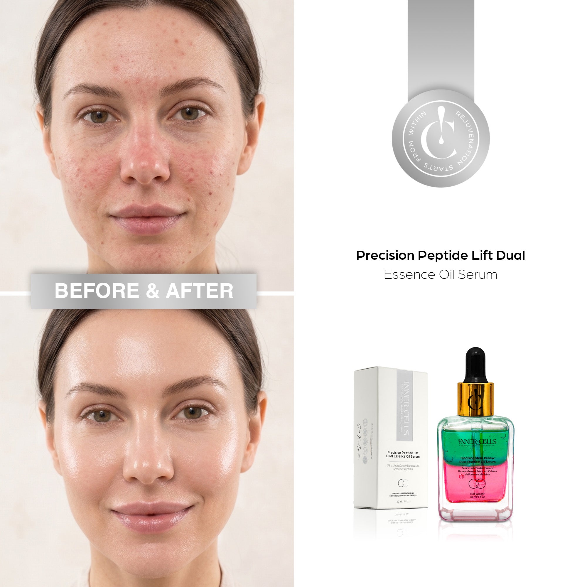 Precision Peptide Lift Dual Essence Oil Serum – Inner Cells