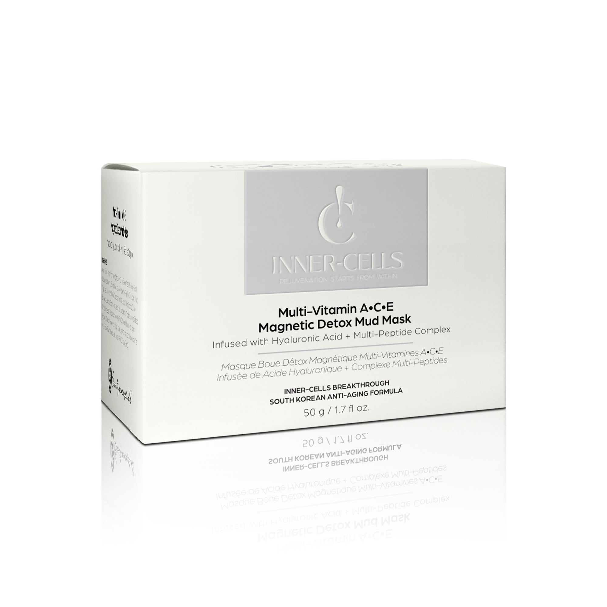 Multi-Vitamin A•C•E Magnetic Detox Mud Mask Infused with Hyaluronic Acid + Multi-Peptide Complex