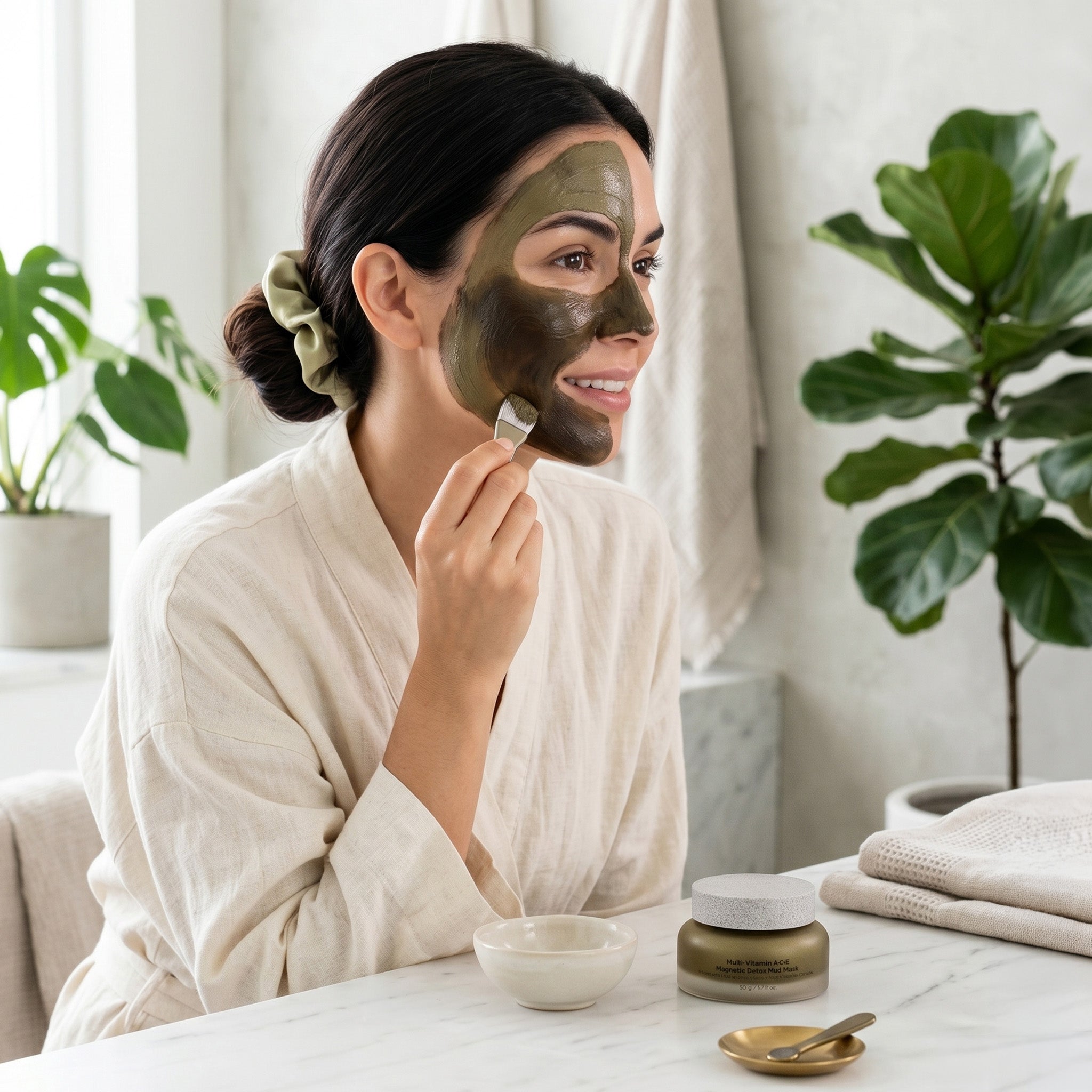 Multi-Vitamin A•C•E Magnetic Detox Mud Mask Infused with Hyaluronic Acid + Multi-Peptide Complex