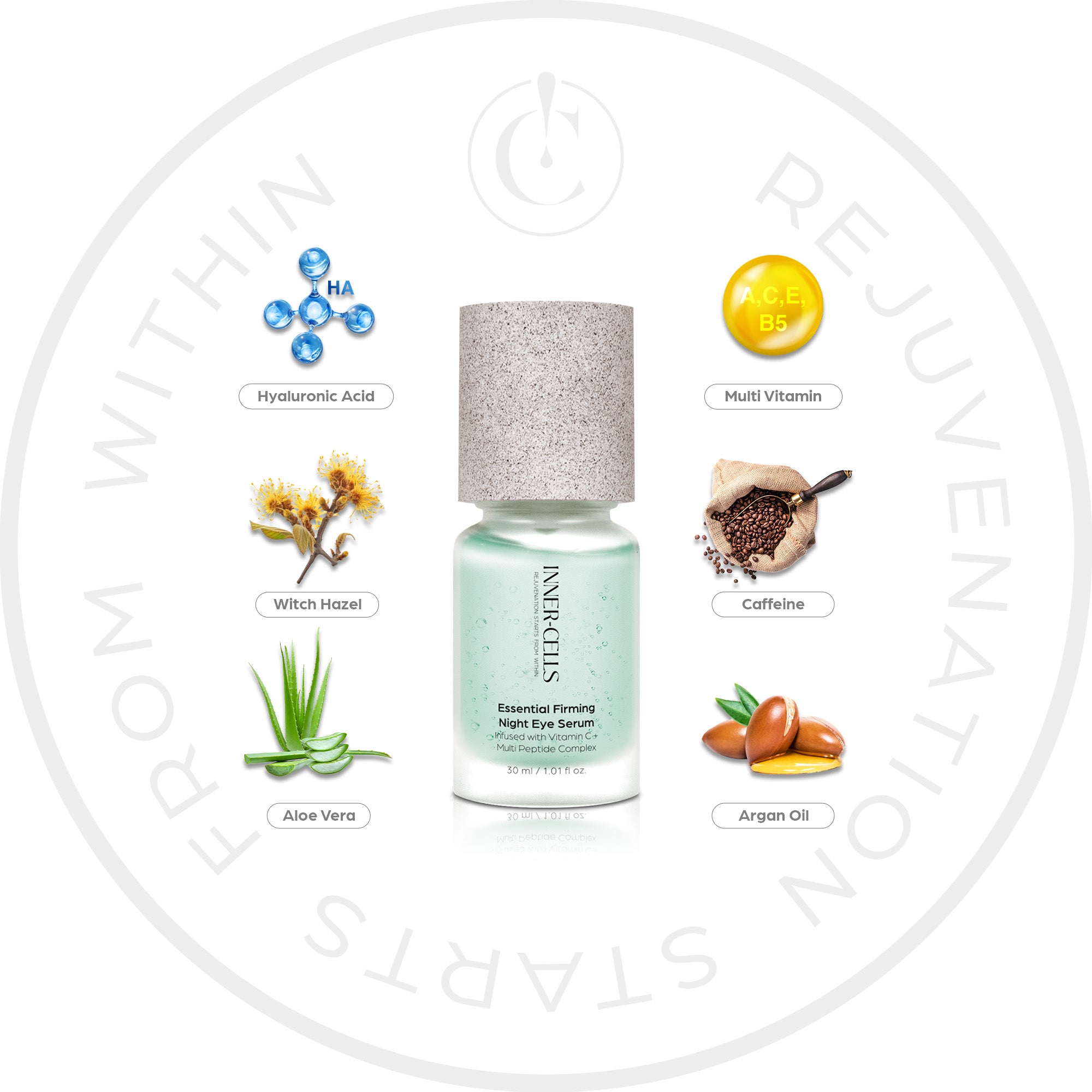 Essential Firming Night Eye Serum Infused with Vitamin C + Multi