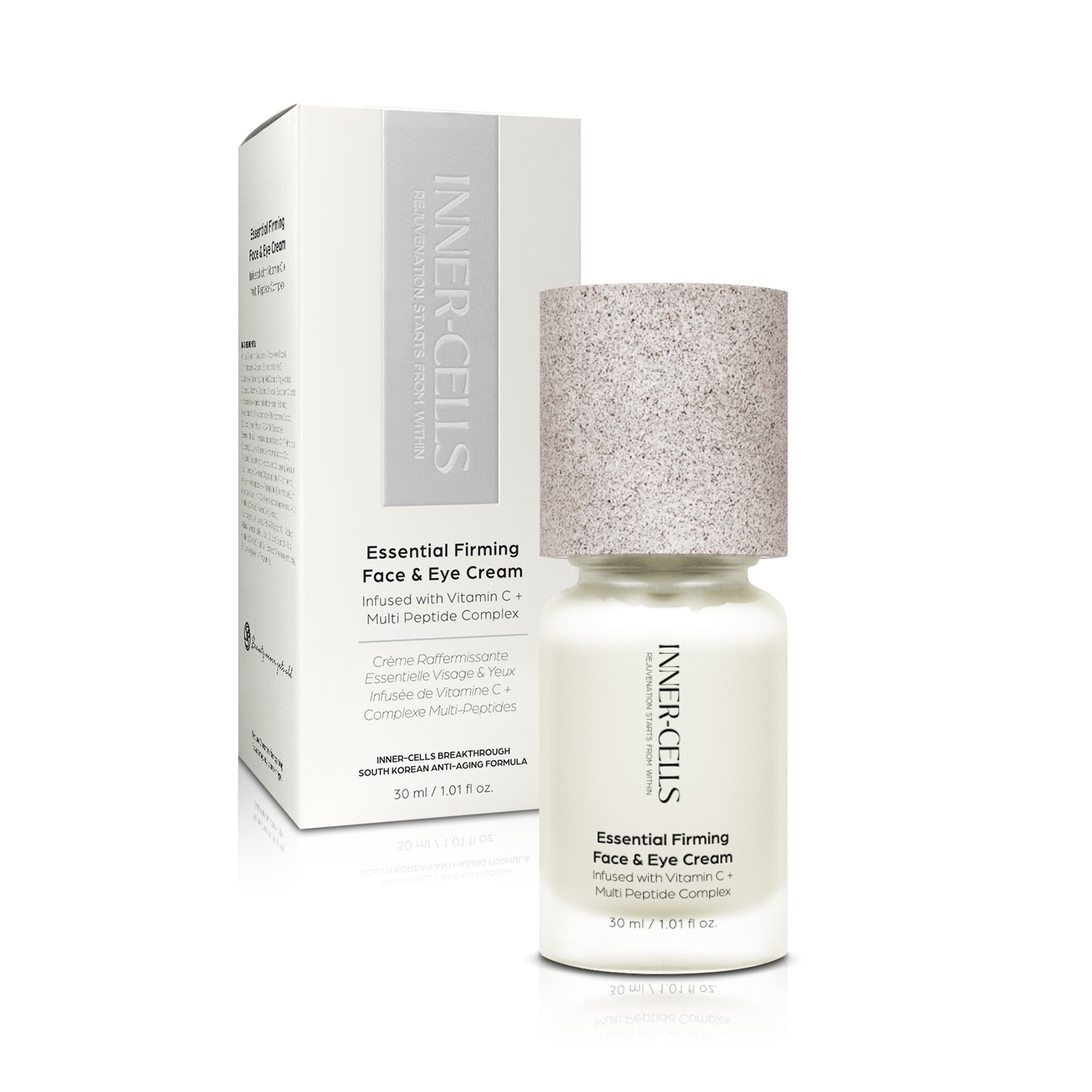 Essential Firming Face & Eye Cream Infused with Vitamin C + Multi-Peptide Complex
