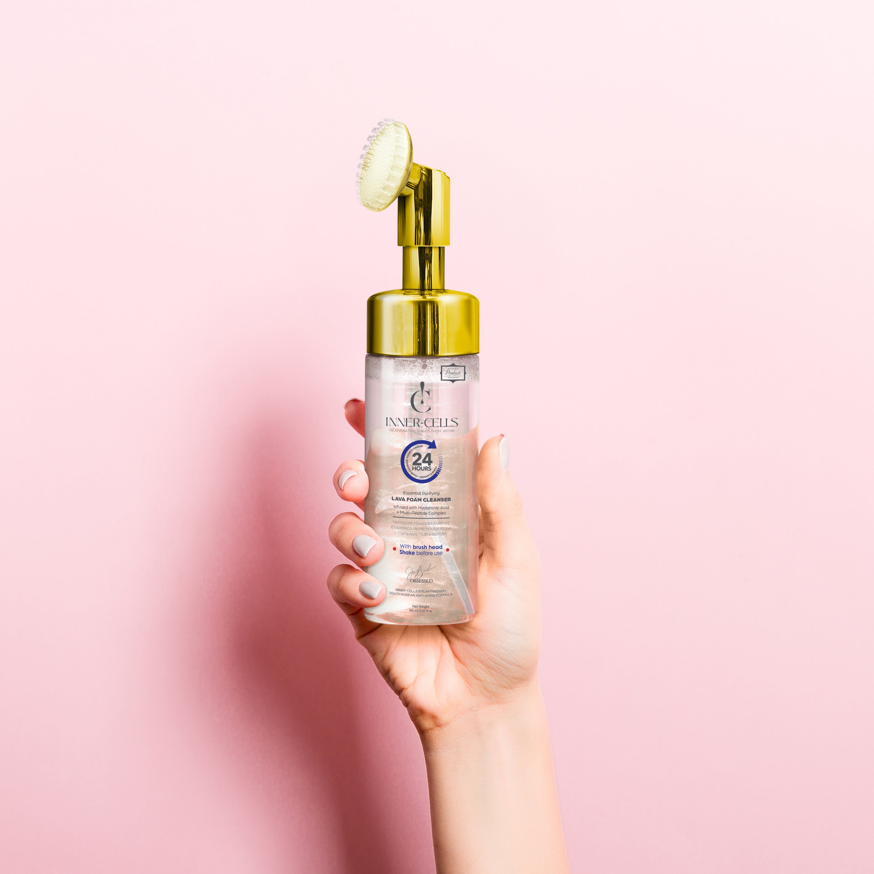 Essential Purifying Lava Foam Cleanser Infused with Hyaluronic Acid + Multi-Peptide Complex