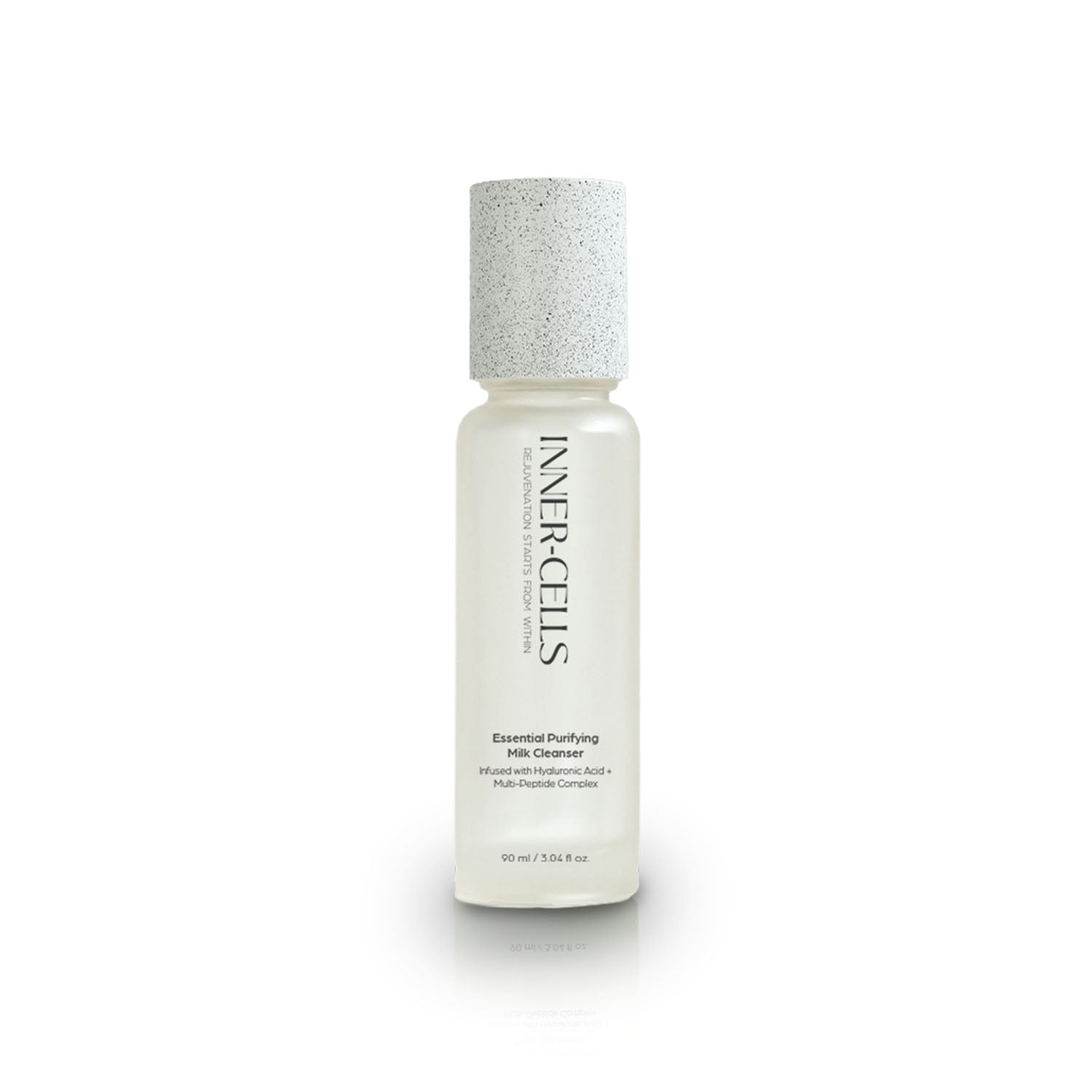 Essential Purifying Milk Cleanser Infused with Hyaluronic Acid + Multi-Peptide Complex