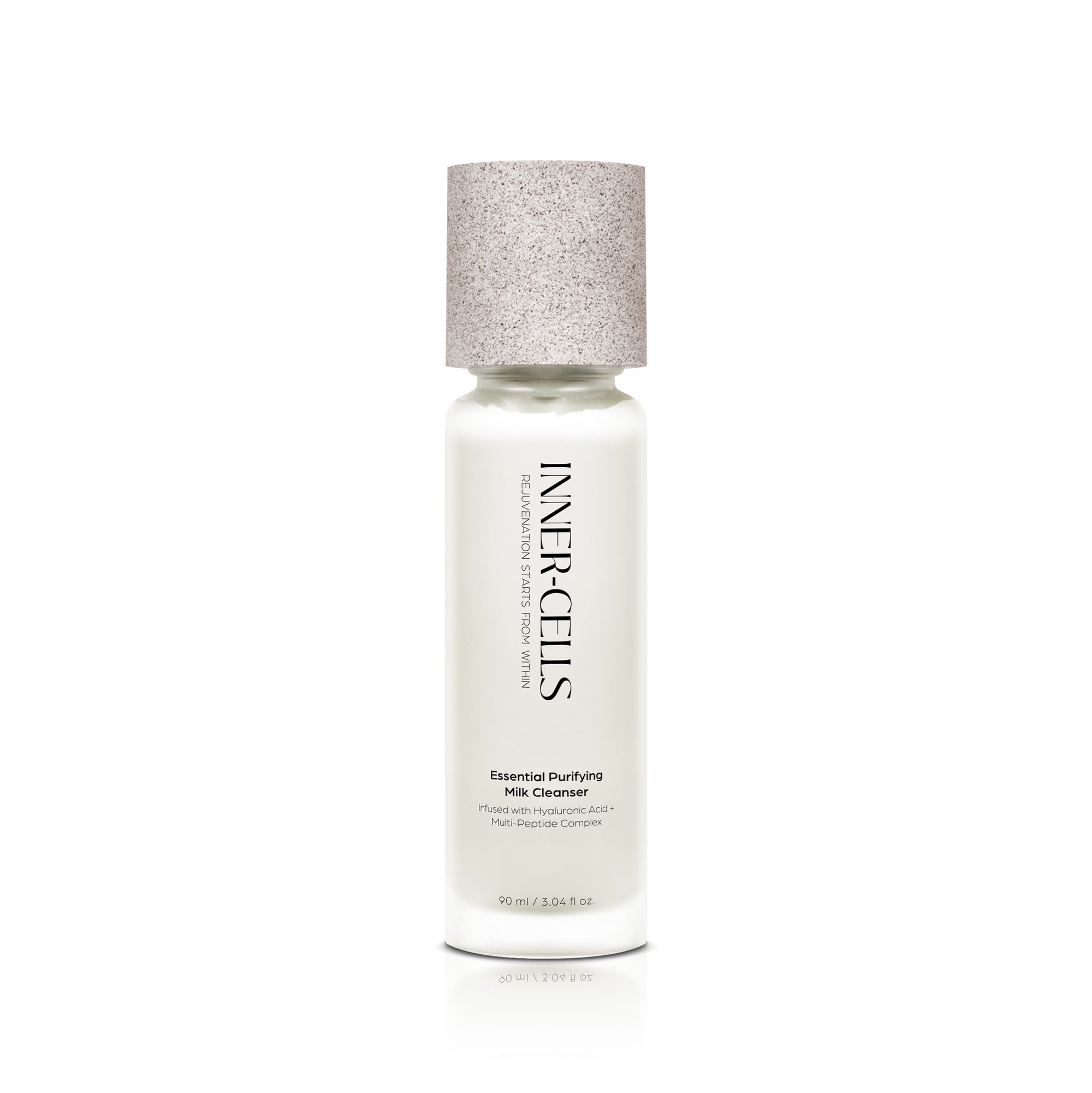 Essential Purifying Milk Cleanser Infused with Hyaluronic Acid + Multi-Peptide Complex