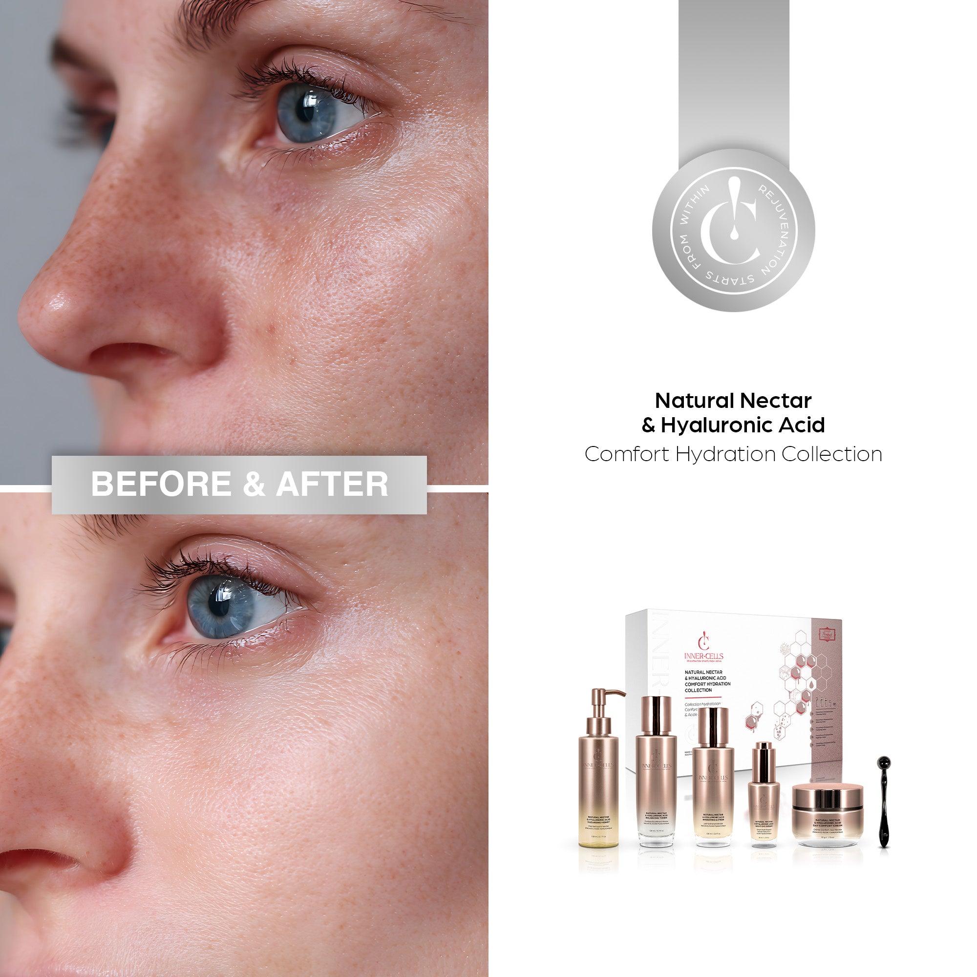 Natural Nectar & Hyaluronic Acid Comfort Hydration Collection
